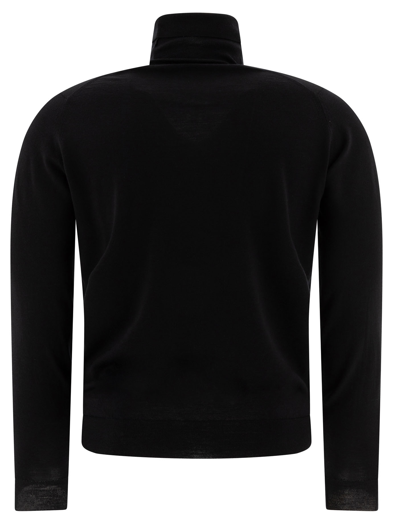 JOHN SMEDLEY Black   Cherwell turtleneck sweater